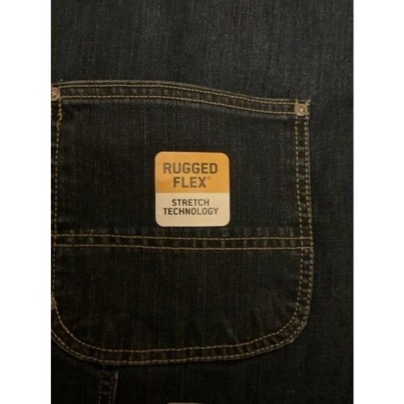 NWT Carhartt RN14806 Dark Blue Double Knee Insulated Bib Overalls Men Size 50X32 - Picture 7 of 13